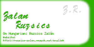 zalan ruzsics business card